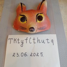 Карнавальная, новогодняя маска СССР ,папье-маше Лисица.