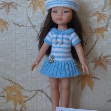 Платье "Морячка" для кукол Paola Reina и им подобных.