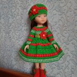 Рождественский наряд для кукол Paola Reina и им подобных