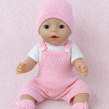Комплект связанный спицами для Бэби Борн 43 см