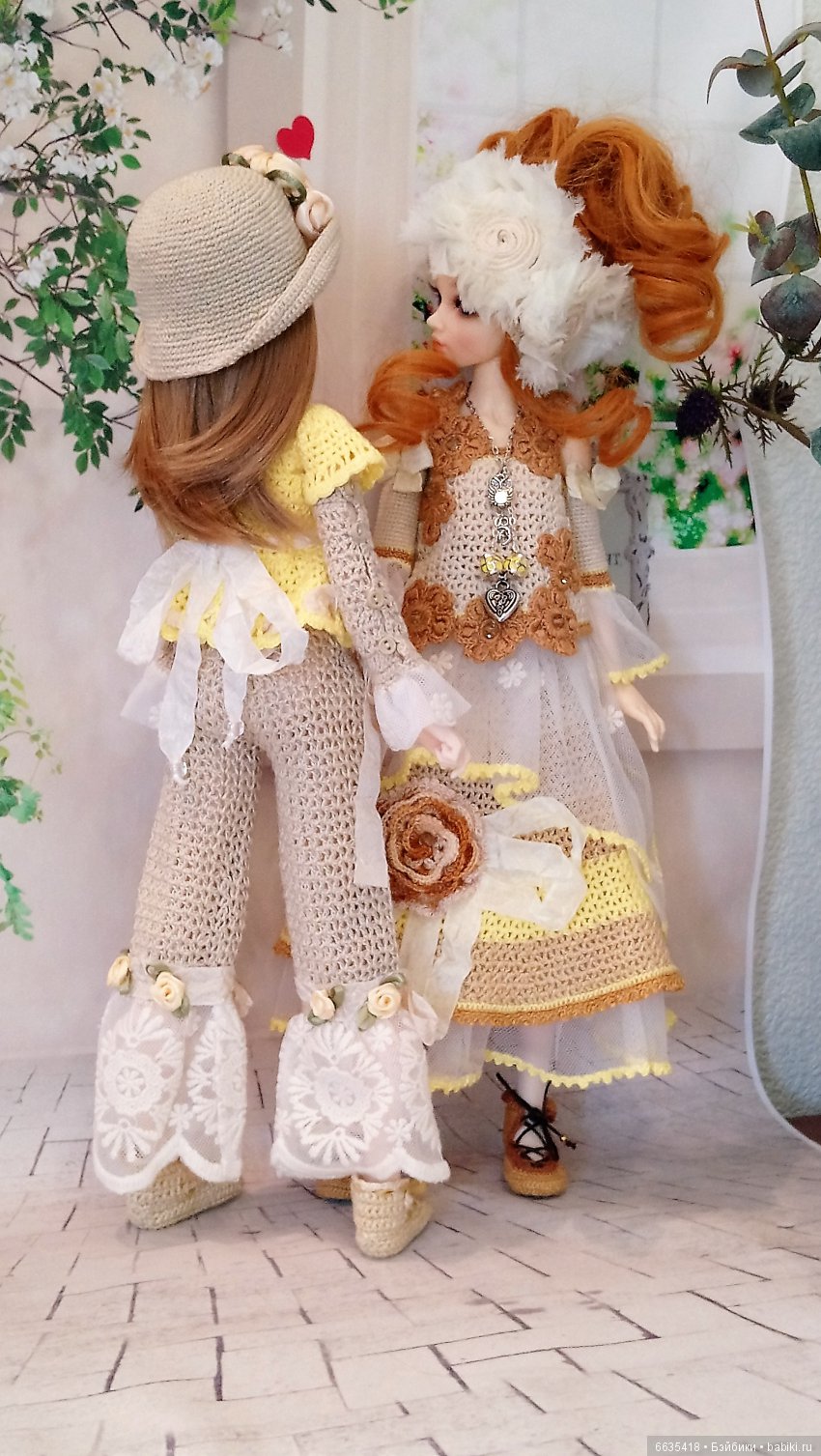 Дуэт вязания и кружева или фатина (фото 8)