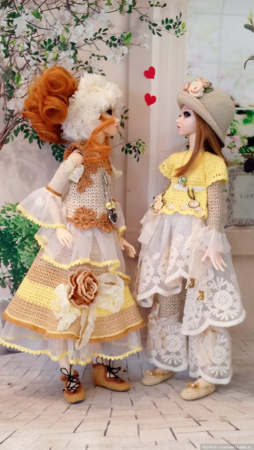 Дуэт вязания и кружева или фатина (фото 5)