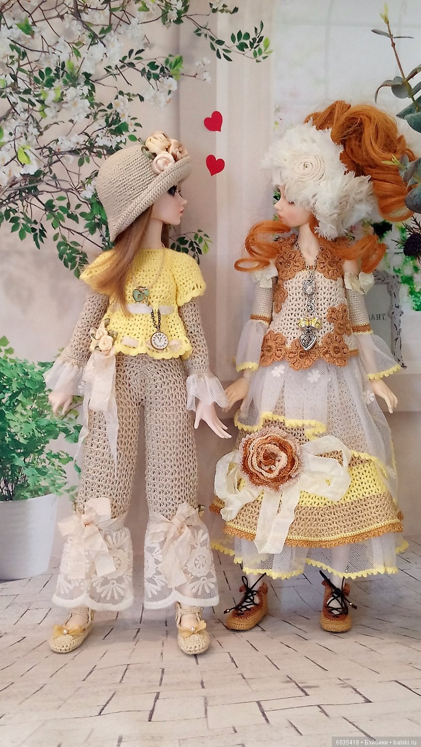 Дуэт вязания и кружева или фатина (фото 7)