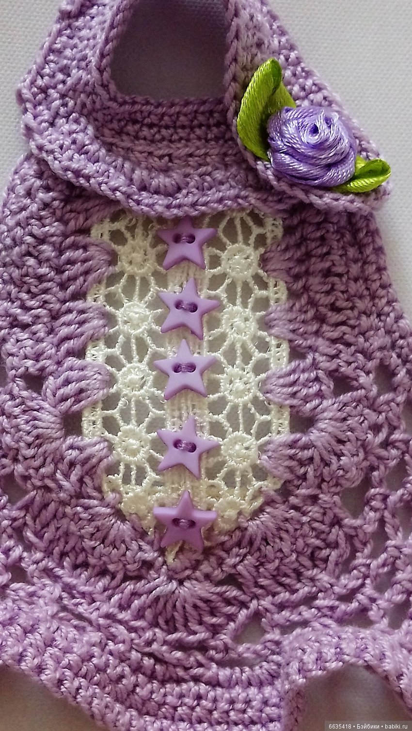 Как можно ввязать кружевные и гипюровые вставки в изделие (фото 7)