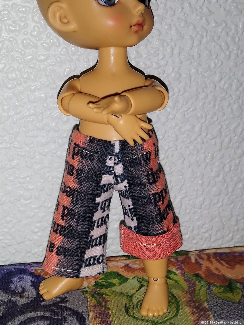 МК «Шьем костюмчик для кукол ростом 15-17 см». ЧАСТЬ 1 - «Шьем брючки»