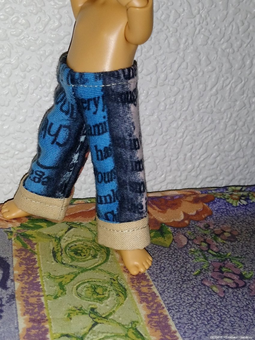 МК «Шьем костюмчик для кукол ростом 15-17 см». ЧАСТЬ 1 - «Шьем брючки»