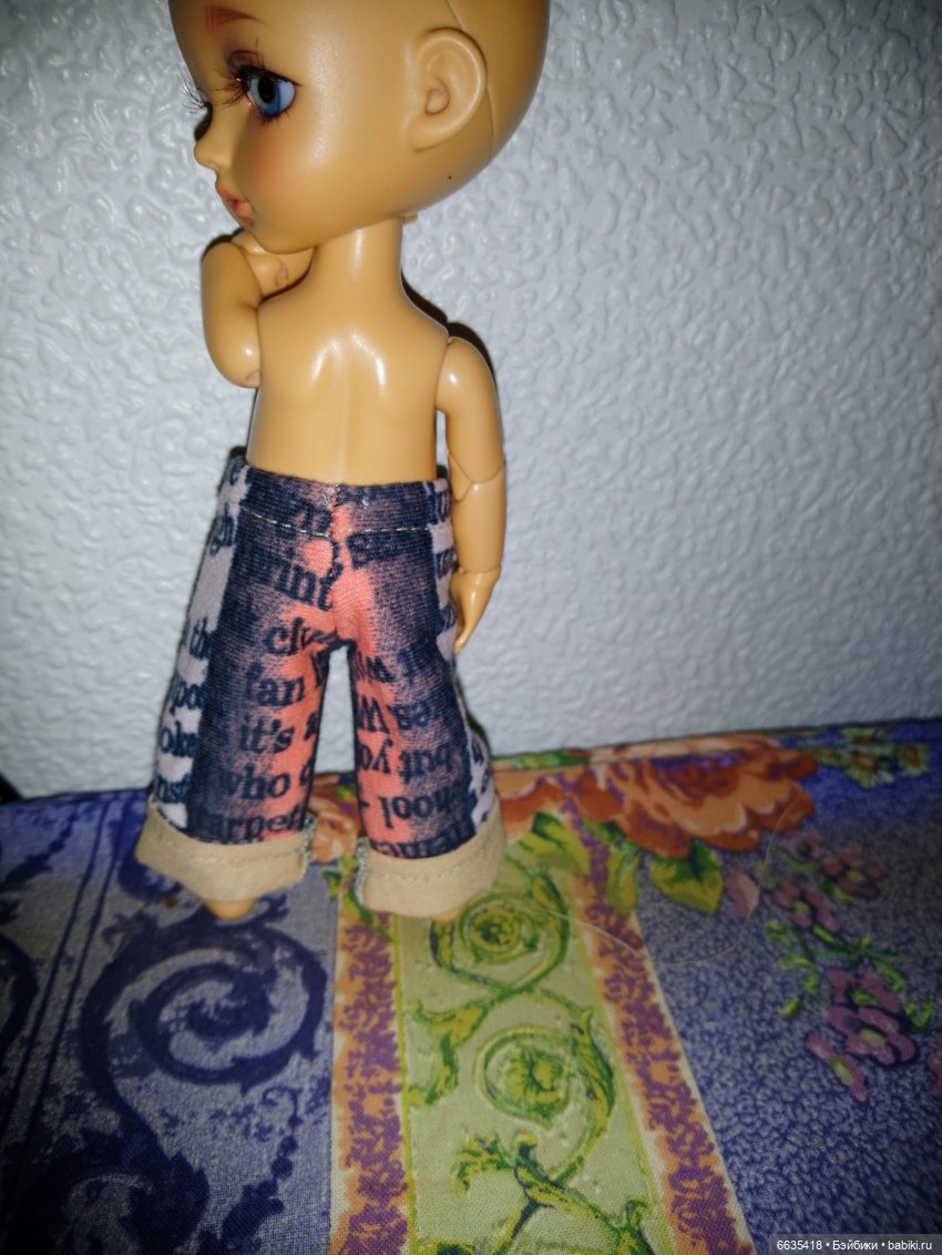 МК «Шьем костюмчик для кукол ростом 15-17 см». ЧАСТЬ 1 - «Шьем брючки»