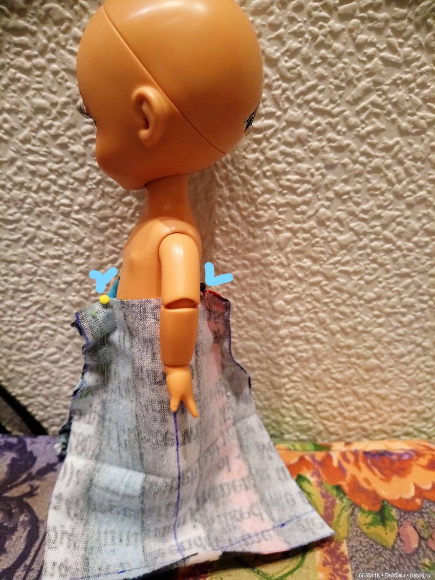 МК «Шьем костюмчик для кукол ростом 15-17 см». ЧАСТЬ 1 - «Шьем брючки» (фото 4)