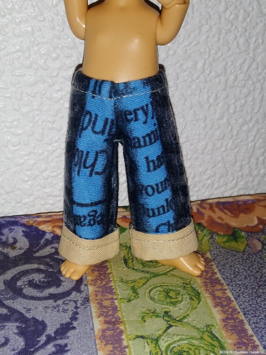 МК «Шьем костюмчик для кукол ростом 15-17 см». ЧАСТЬ 1 - «Шьем брючки»