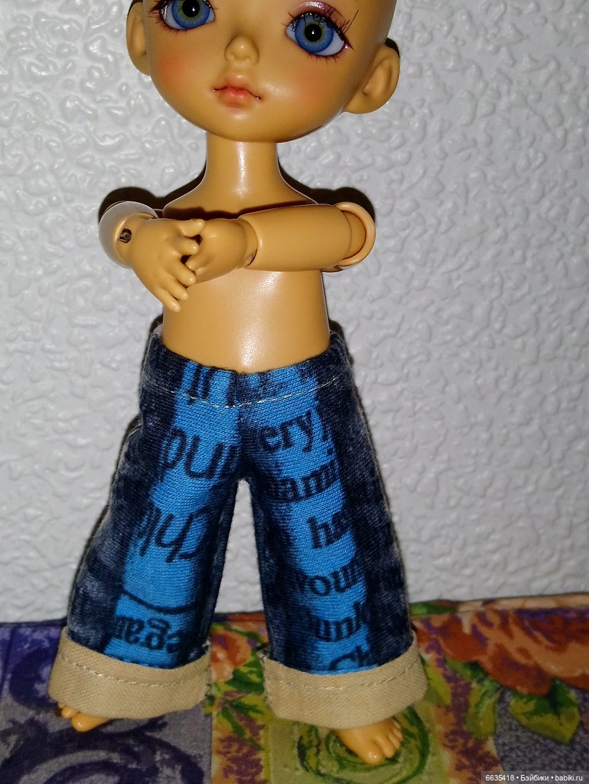 МК «Шьем костюмчик для кукол ростом 15-17 см». ЧАСТЬ 1 - «Шьем брючки»