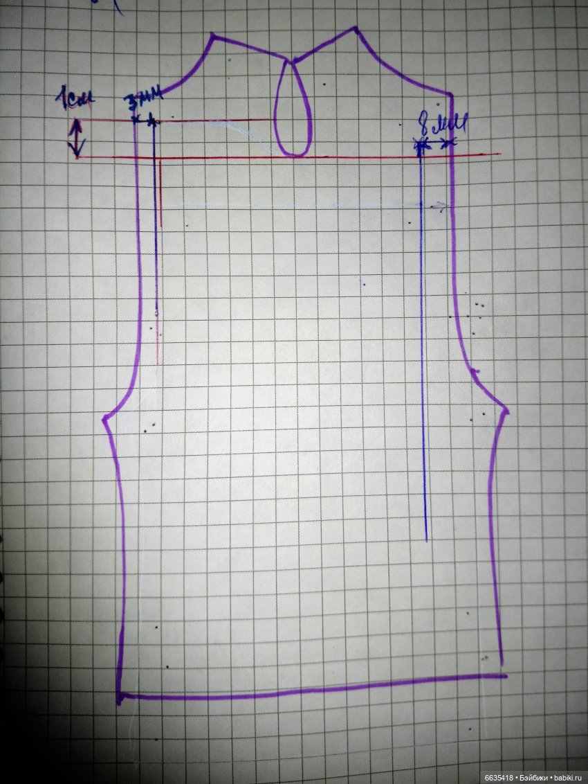 МК «Создаем выкройку комбинезончика с застежкой на спинке для кукол XIAOMI MONST» (фото 5)