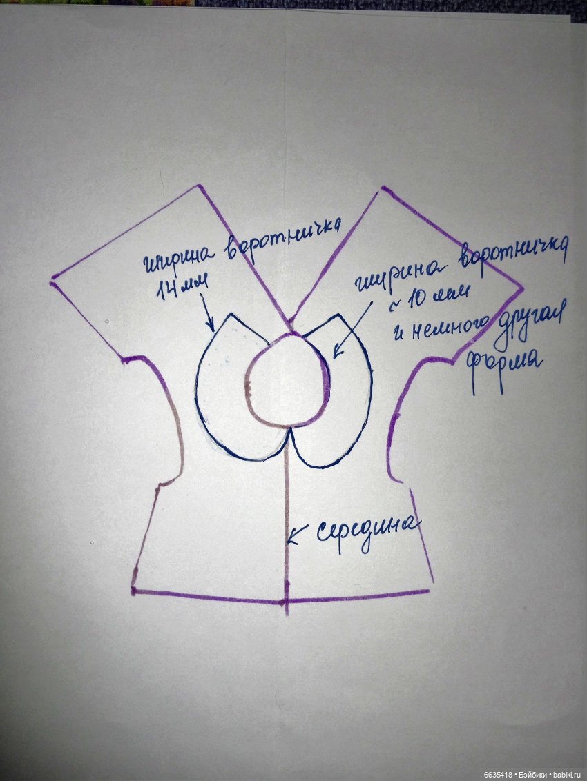 МК «Шьем топ с воротничком для кукол ростом 15 – 17 см»
