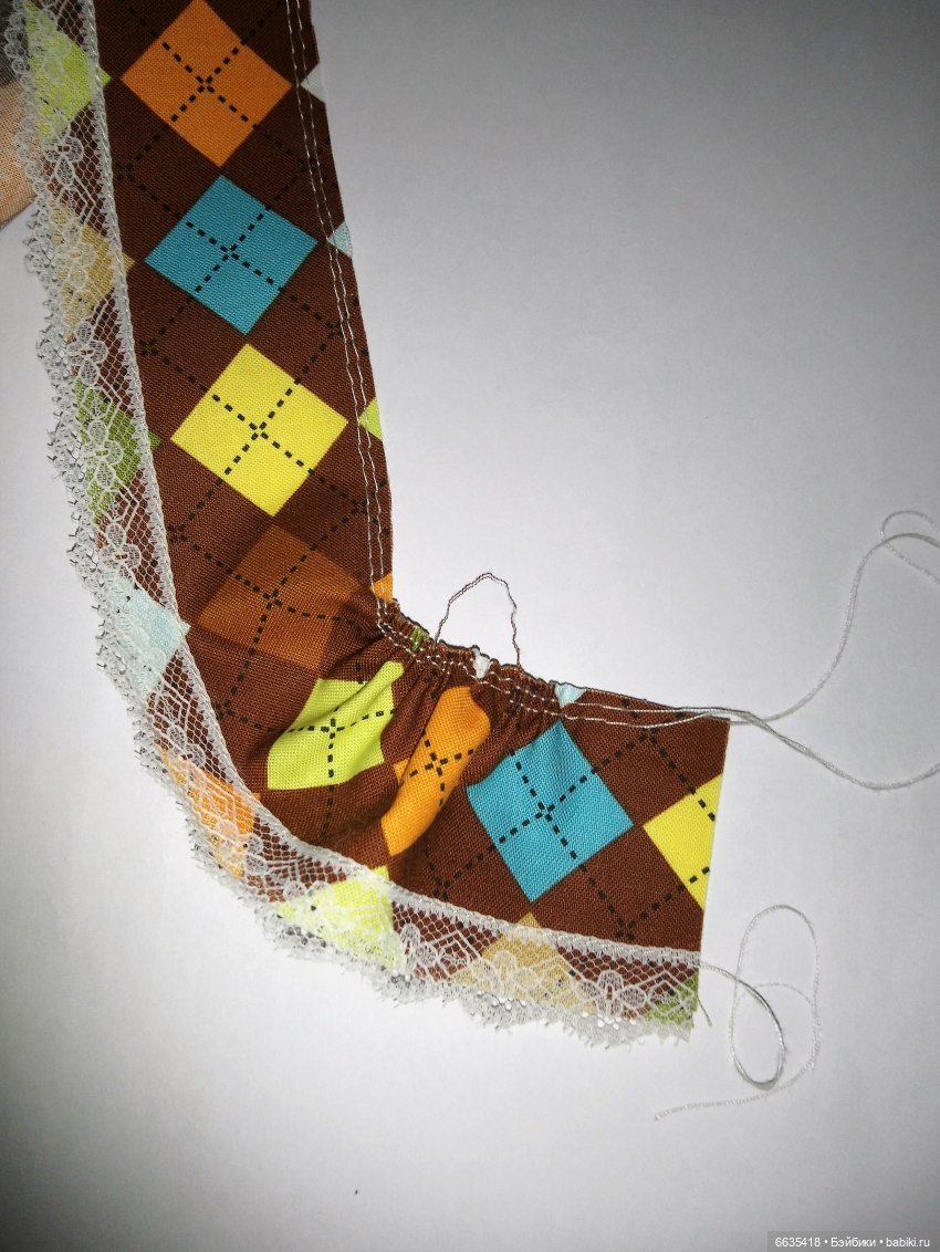 МК «Последовательность операций при пошиве сарафанчика для кукол» (фото 10)