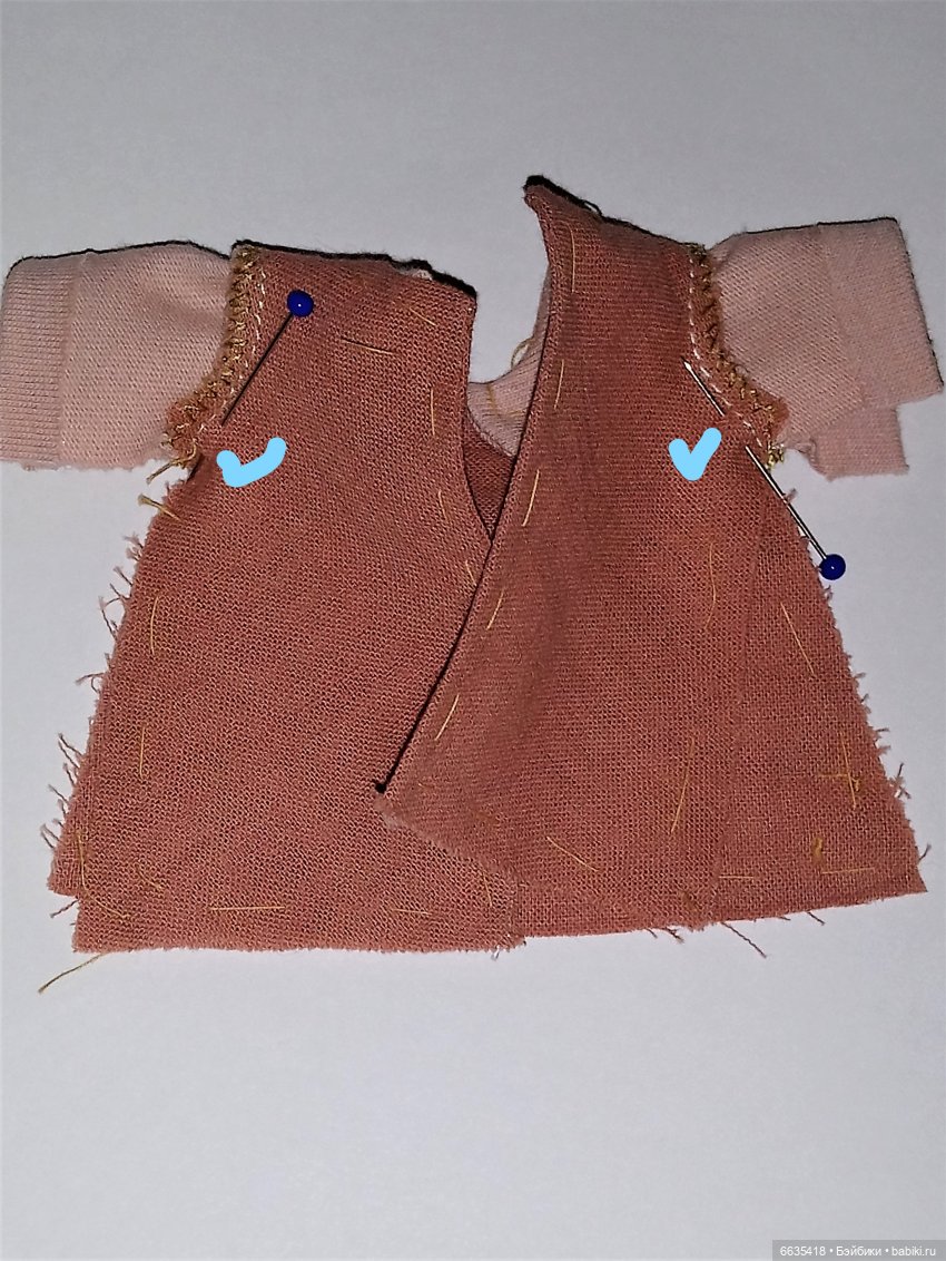 МК «Цельнокройное платье с втачным рукавом для кукол XIAOMI MONST». Часть 1