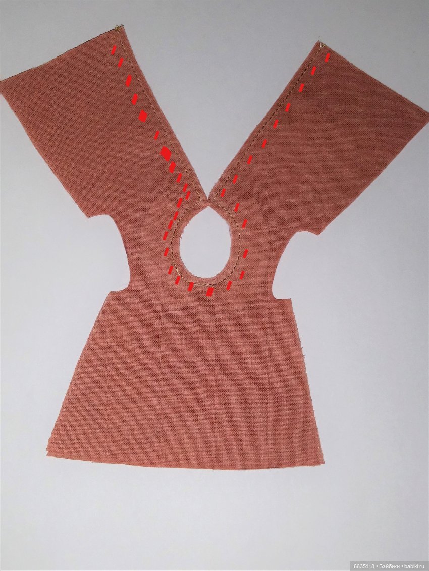 МК «Цельнокройное платье с втачным рукавом для кукол XIAOMI MONST». Часть 1 (фото 6)