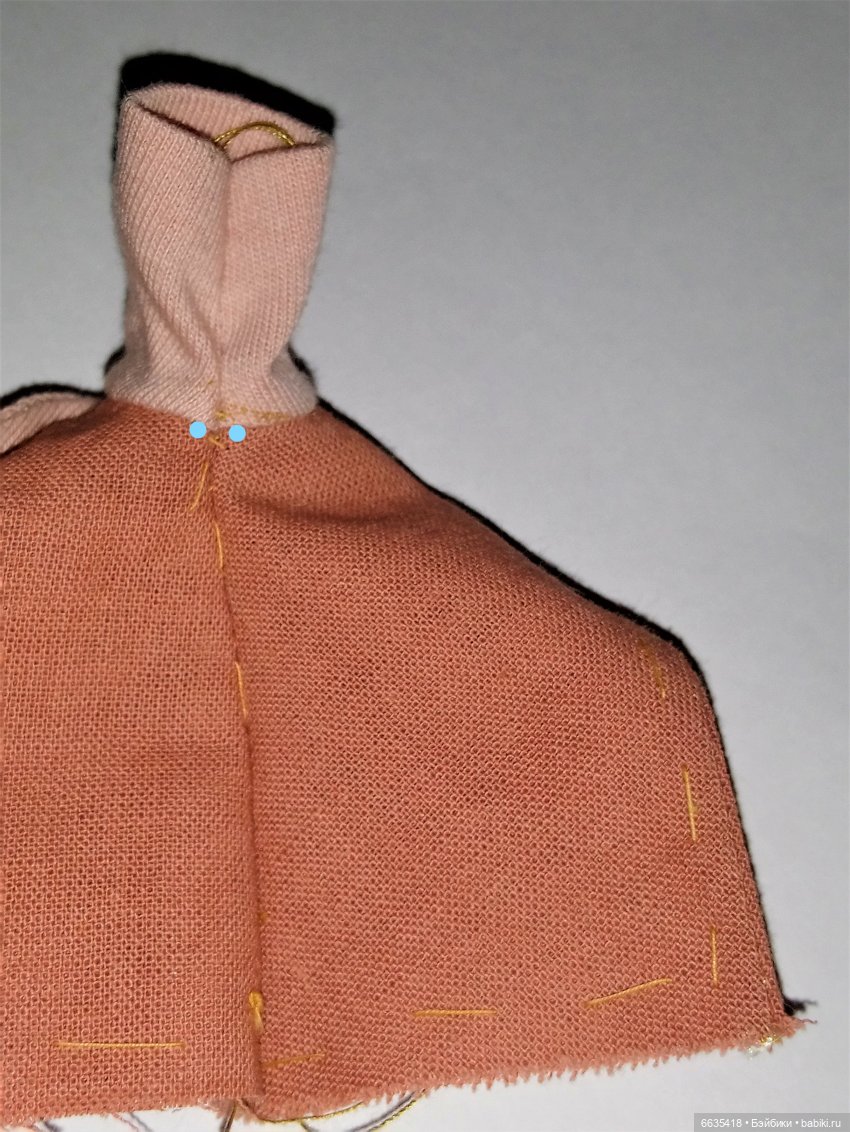 МК «Цельнокройное платье с втачным рукавом для кукол XIAOMI MONST». Часть 1