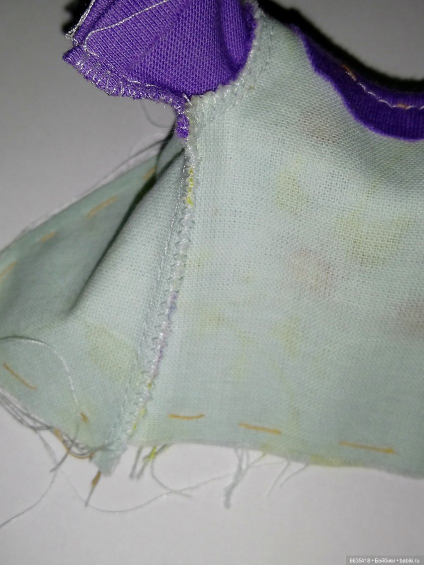 МК «Цельнокройное платье с втачным рукавом для кукол XIAOMI MONST». Часть 2