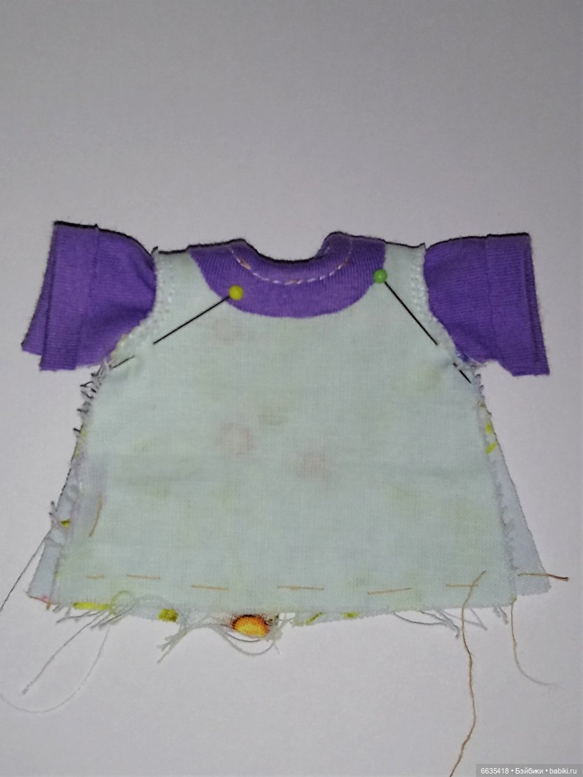 МК «Цельнокройное платье с втачным рукавом для кукол XIAOMI MONST». Часть 2