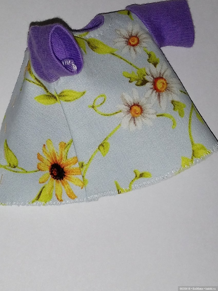 МК «Цельнокройное платье с втачным рукавом для кукол XIAOMI MONST». Часть 2