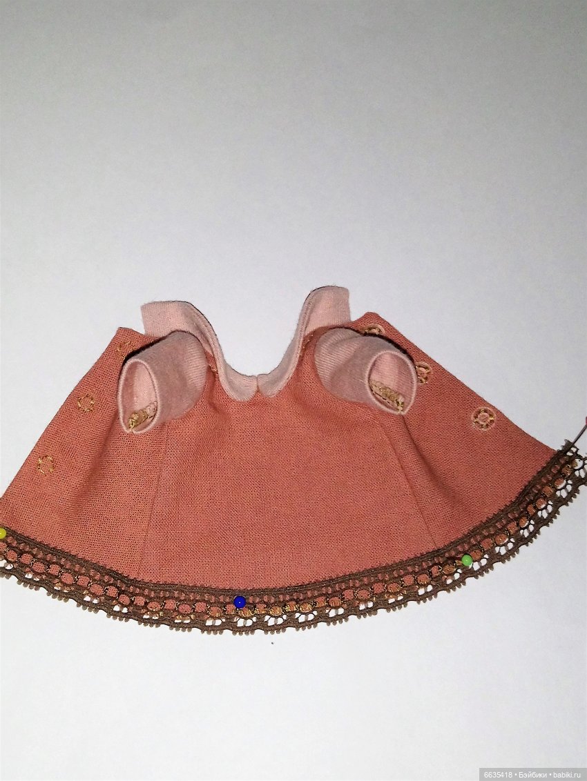 МК «Цельнокройное платье с втачным рукавом для кукол XIAOMI MONST». Часть 3 (фото 2)