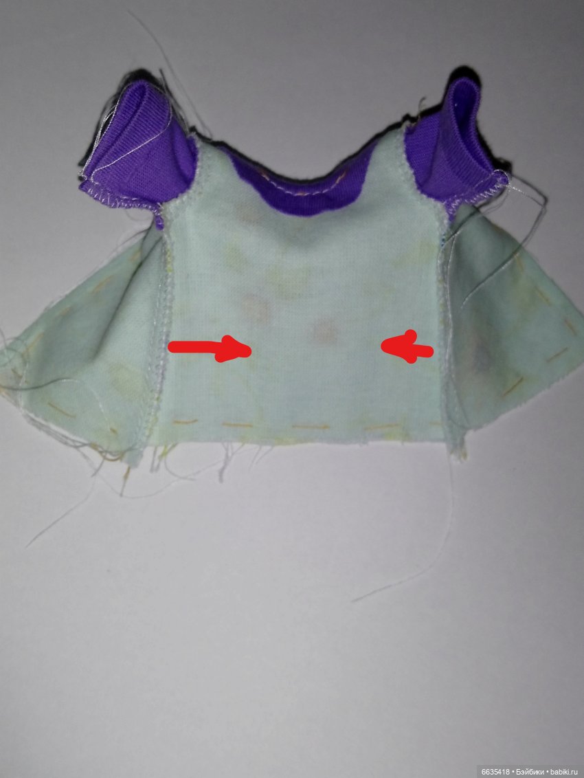 МК «Цельнокройное платье с втачным рукавом для кукол XIAOMI MONST». Часть 2