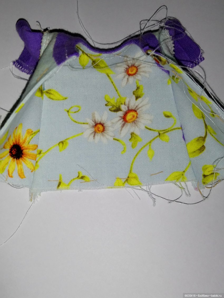 МК «Цельнокройное платье с втачным рукавом для кукол XIAOMI MONST». Часть 2