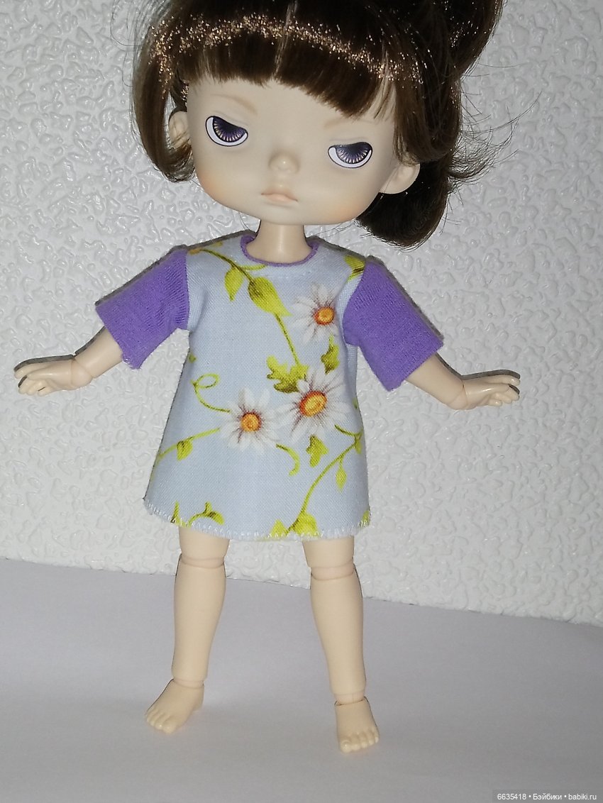 МК «Цельнокройное платье с втачным рукавом для кукол XIAOMI MONST». Часть 2