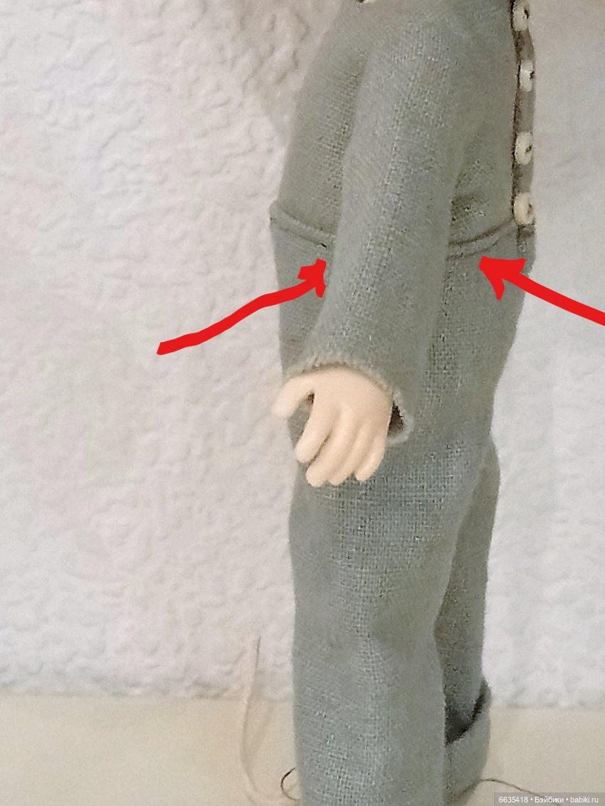 МК «Пошив комбинезона с рукавами, отрезного по талии и с застежкой на спинке для кукол XIAOMI MONST»