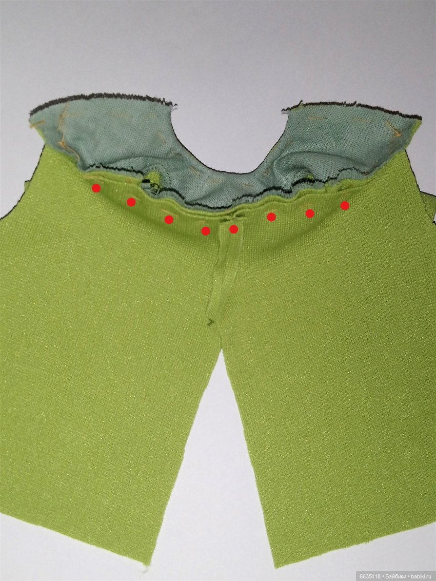 МК «Пошив комбинезона с рукавами, отрезного по талии и с застежкой на спинке для кукол XIAOMI MONST»