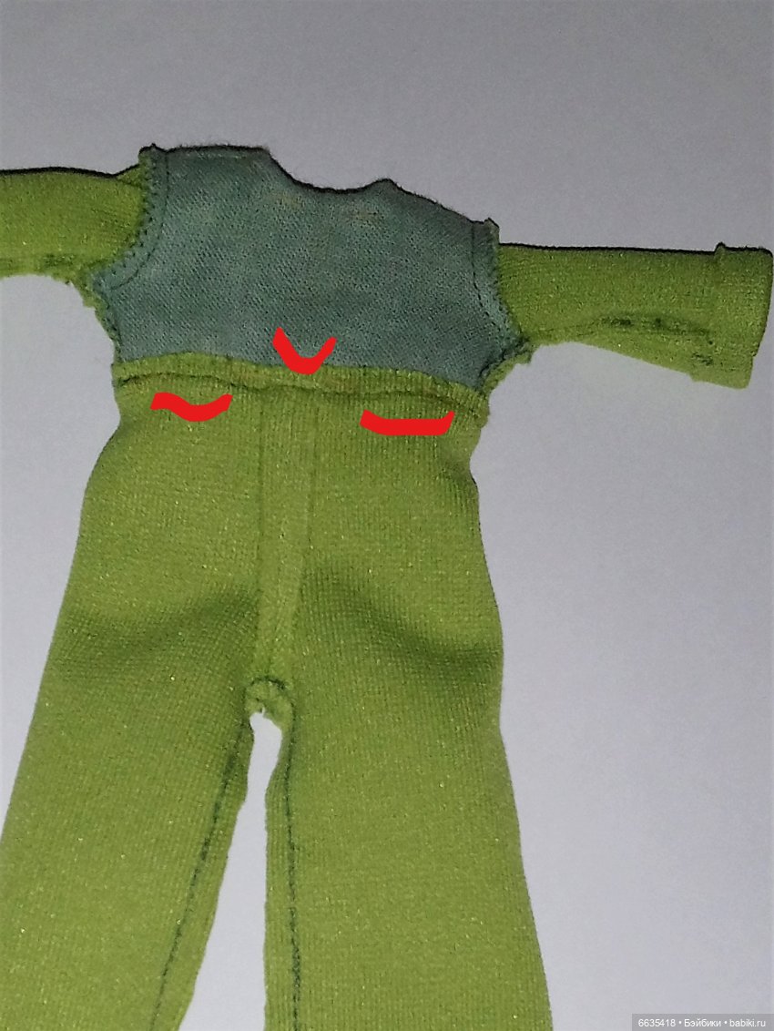 МК «Пошив комбинезона с рукавами, отрезного по талии и с застежкой на спинке для кукол XIAOMI MONST»