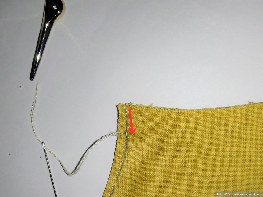 Как закрепить и убрать нить на конце строчки (фото 5)