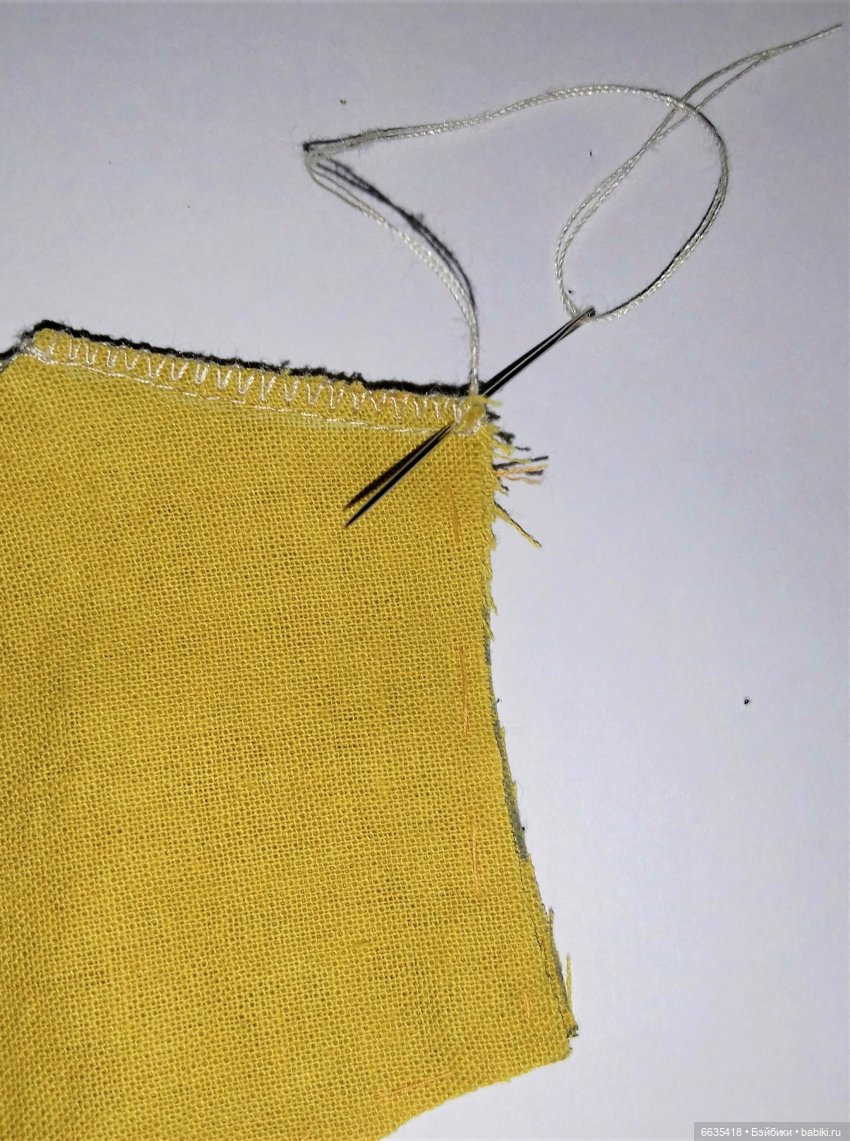 Как закрепить и убрать нить на конце строчки (фото 10)