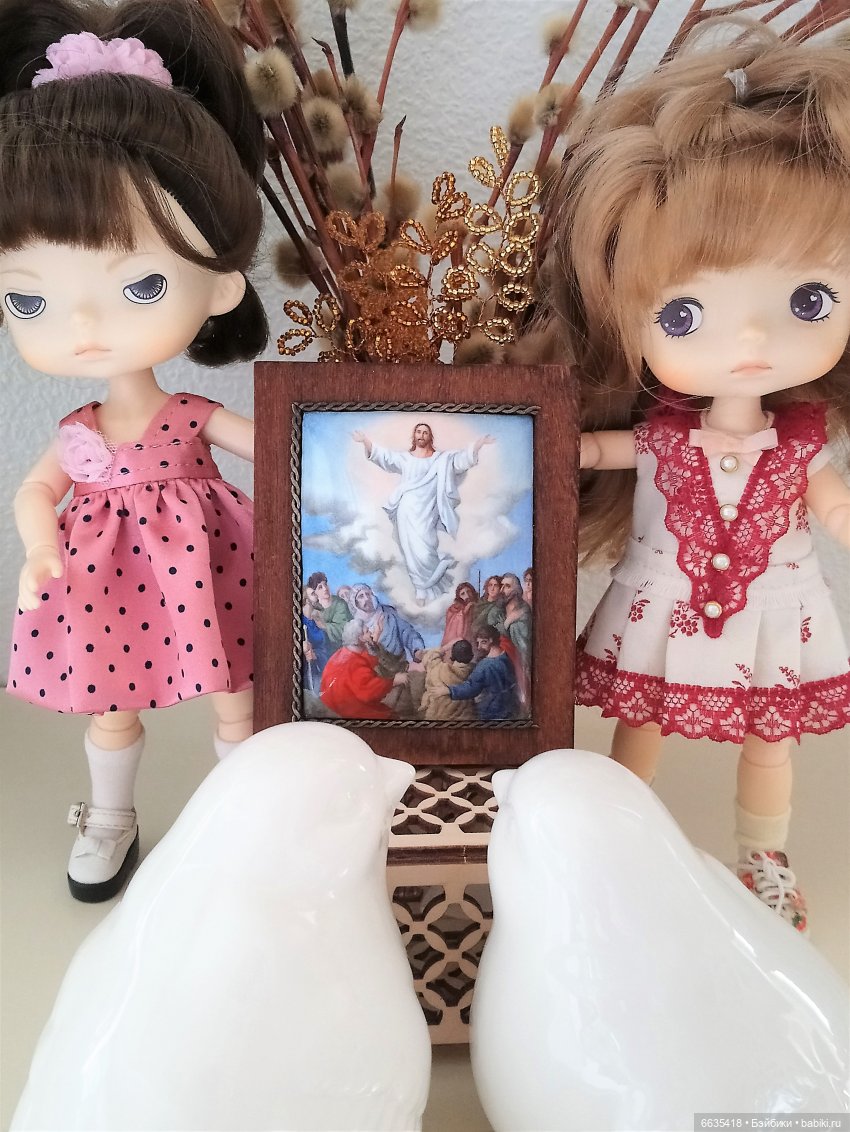 А ПТИЦЫ СЛУШАЛИ РАССКАЗ… — Пасхальные открытки и куклы: поздравления