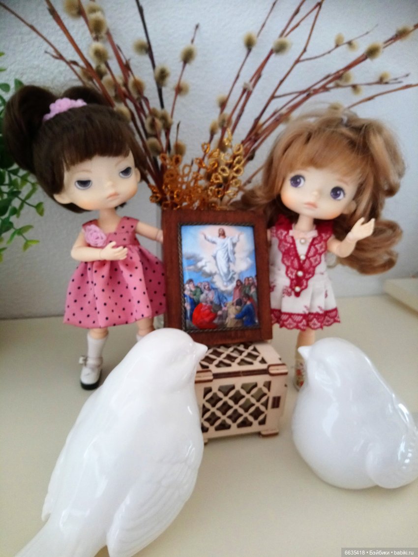 А ПТИЦЫ СЛУШАЛИ РАССКАЗ… — Пасхальные открытки и куклы: поздравления (фото 10)