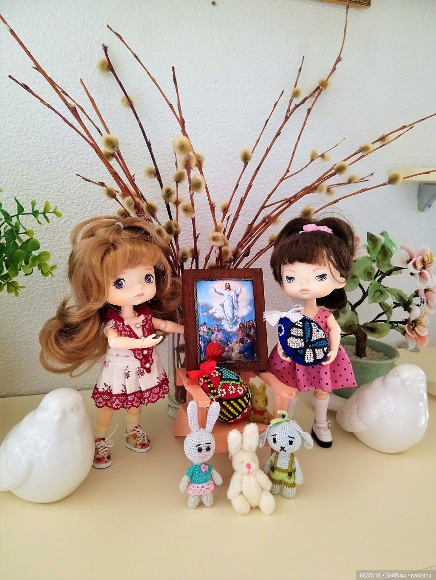 А ПТИЦЫ СЛУШАЛИ РАССКАЗ… — Пасхальные открытки и куклы: поздравления