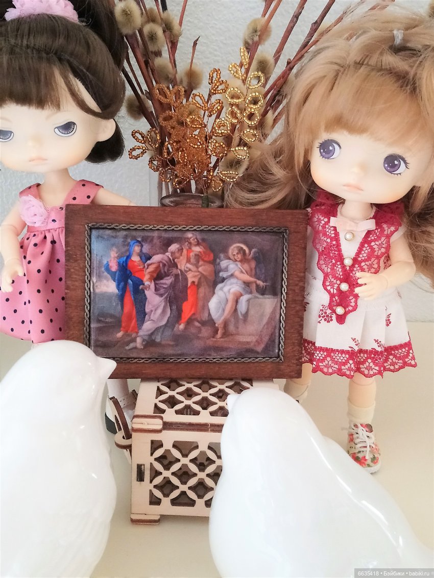 А ПТИЦЫ СЛУШАЛИ РАССКАЗ… — Пасхальные открытки и куклы: поздравления (фото 7)