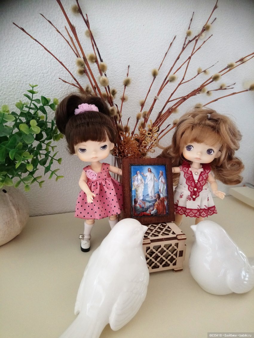 А ПТИЦЫ СЛУШАЛИ РАССКАЗ… — Пасхальные открытки и куклы: поздравления (фото 5)