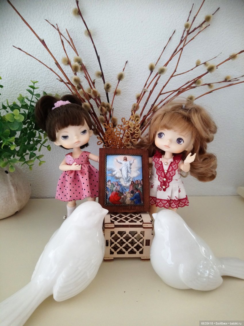 А ПТИЦЫ СЛУШАЛИ РАССКАЗ… — Пасхальные открытки и куклы: поздравления (фото 9)