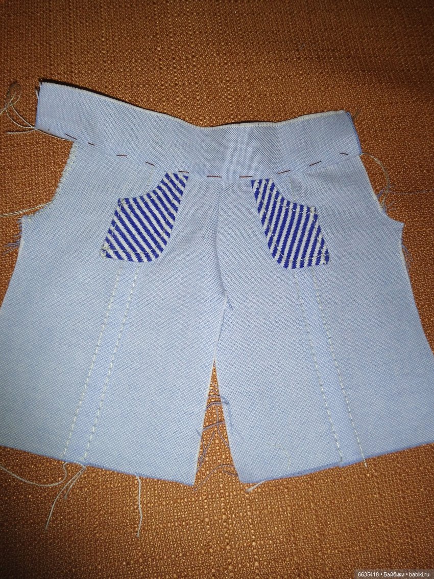 МК «Шьём облегающие брючки с поясом для кукол» (фото 3)