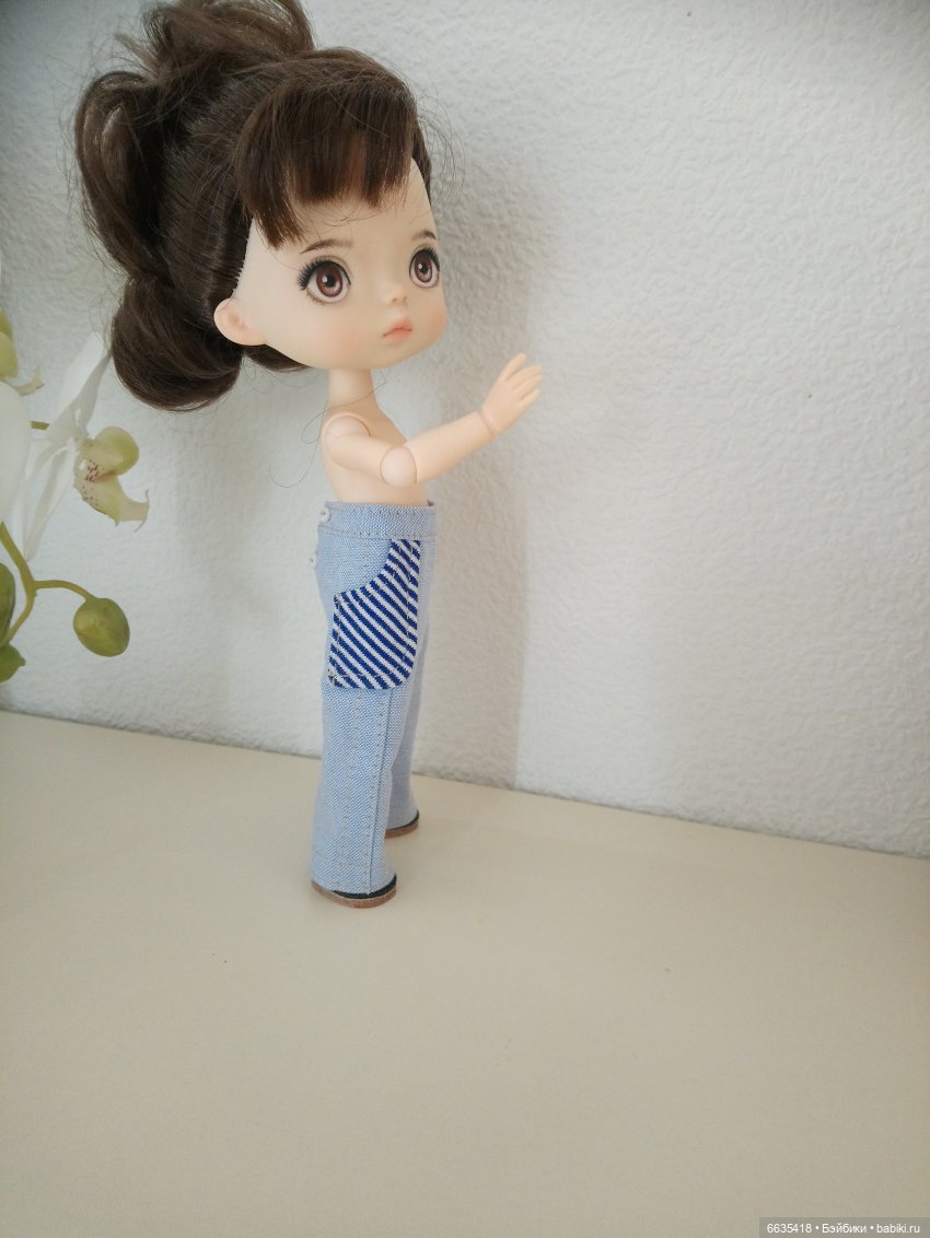 МК «Шьём облегающие брючки с поясом для кукол»