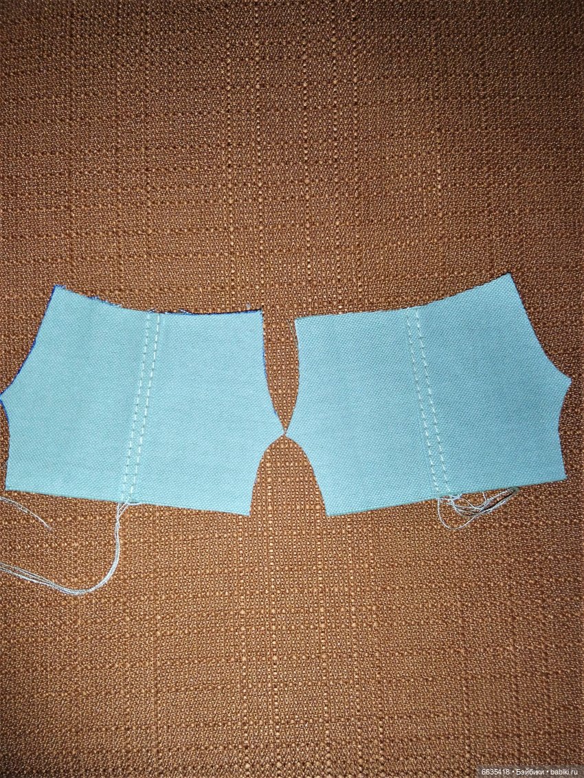 МК «Второй способ отстрочки по бокам при пошиве одежды для кукол»