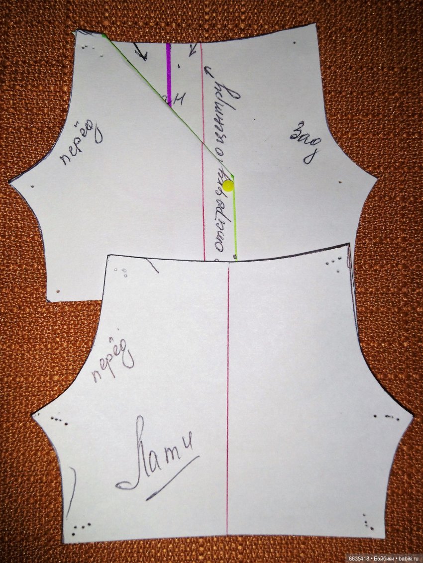 МК «Конструируем выкройку брючек с внутренними карманами - для кукол»