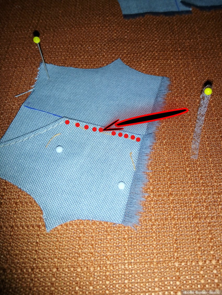 МК « Последовательность пошива брючек с внутренними карманами для кукол»