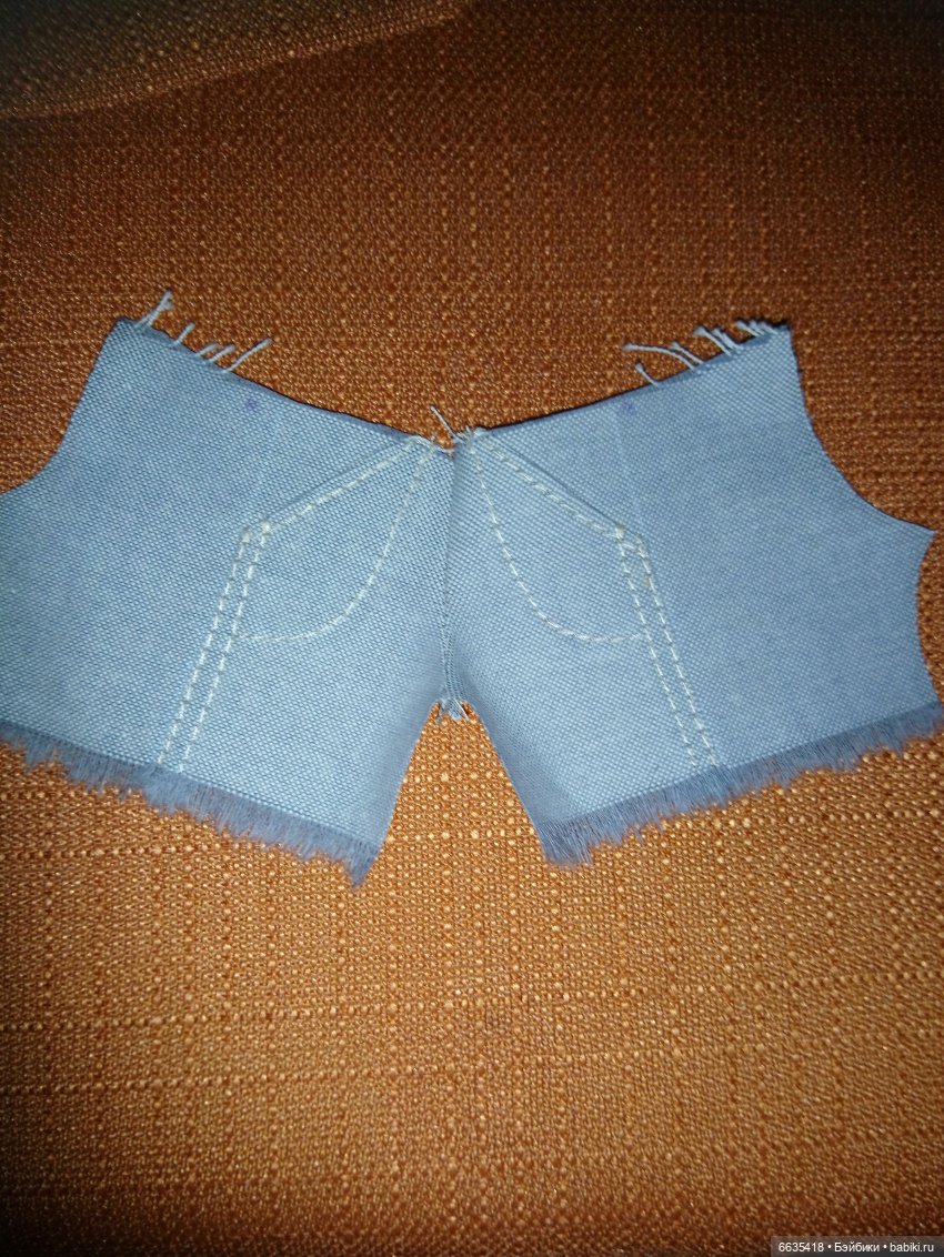 МК « Последовательность пошива брючек с внутренними карманами для кукол»