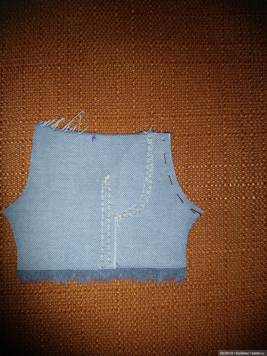 МК « Последовательность пошива брючек с внутренними карманами для кукол»