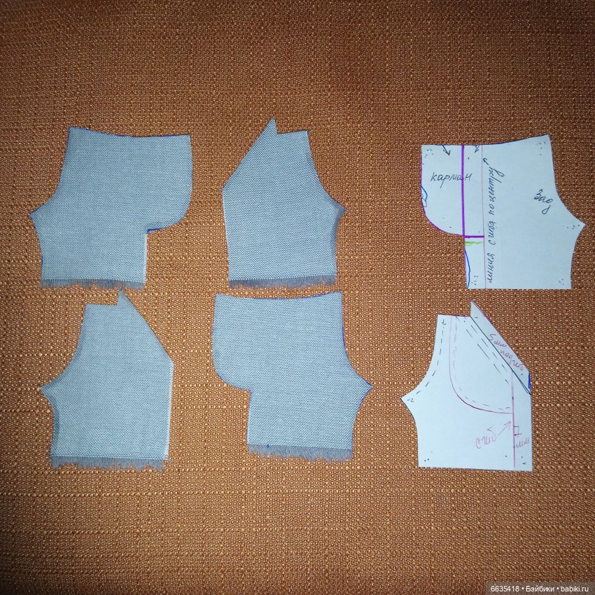 МК « Последовательность пошива брючек с внутренними карманами для кукол» (фото 7)