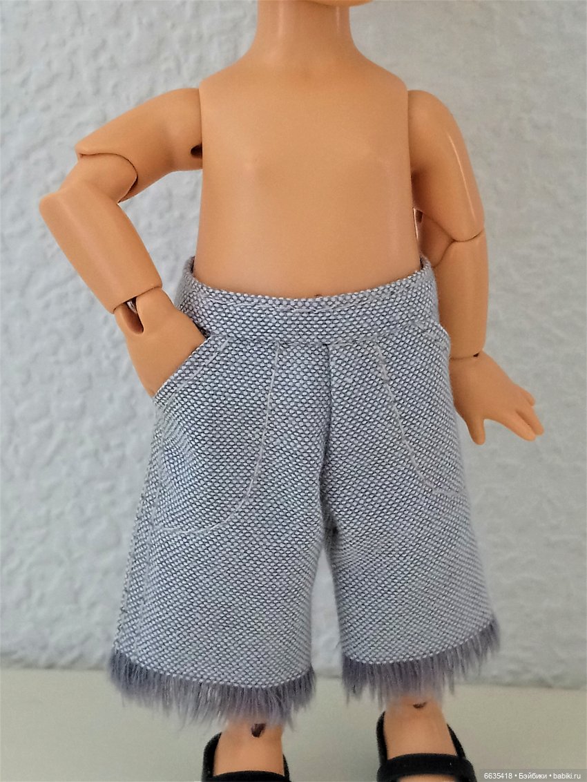 МК « Последовательность пошива брючек с внутренними карманами для кукол»