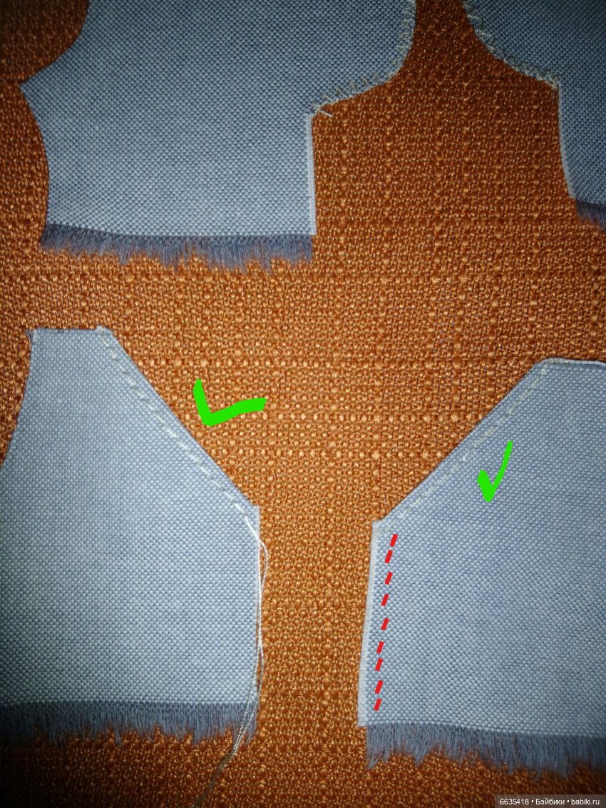 МК « Последовательность пошива брючек с внутренними карманами для кукол»