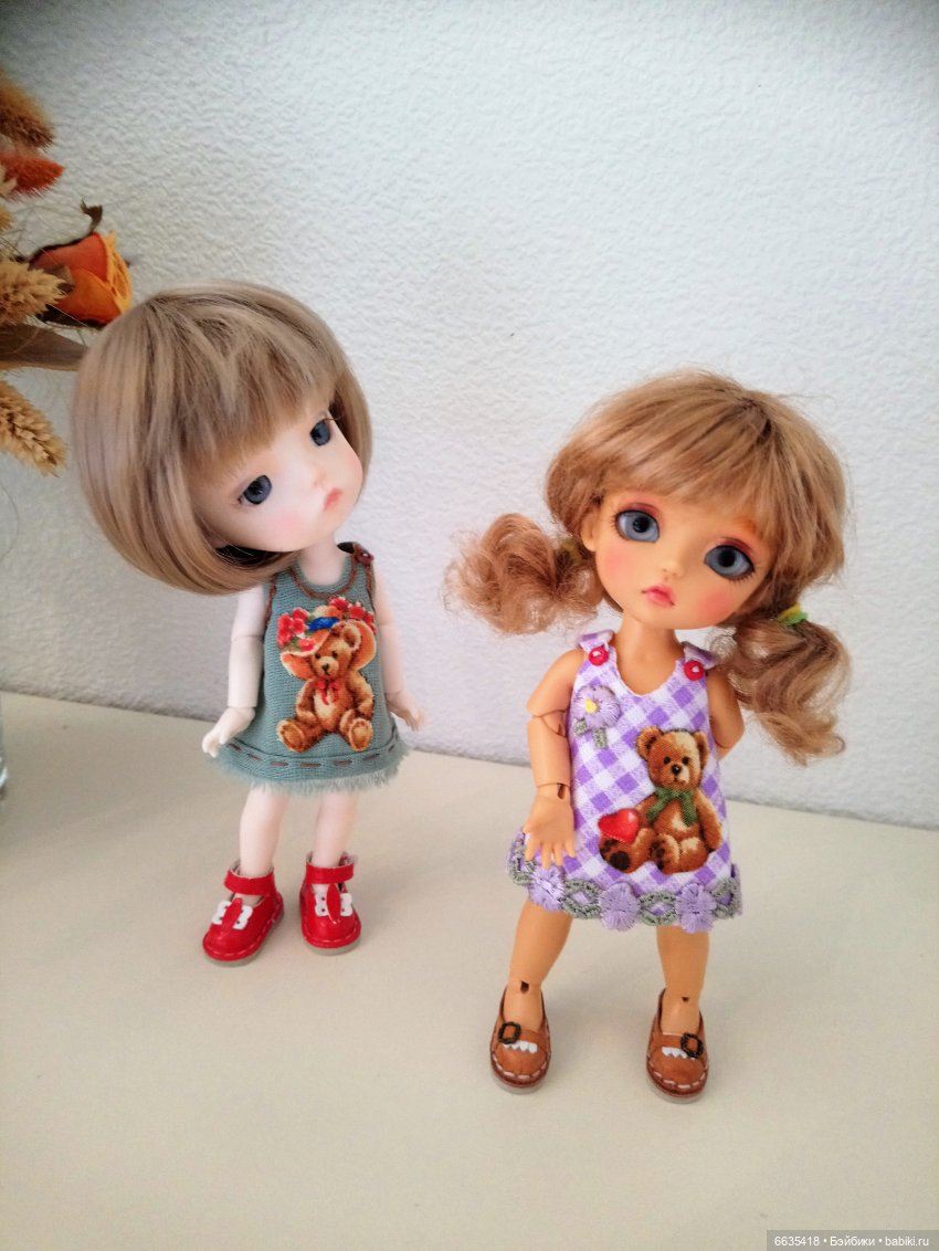 Цельнокроенные сарафанчики, сшитые по МК «Цельнокроенный сарафанчик для кукол или Как рождается выкройка» (фото 5)