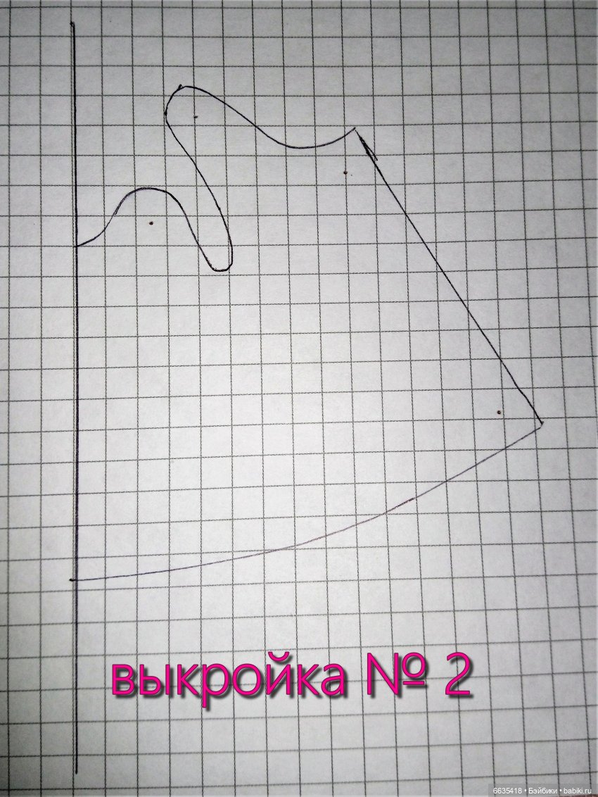 Выкройки цельнокроенного сарафанчика для кукол ростом 16-17 см (фото 5)